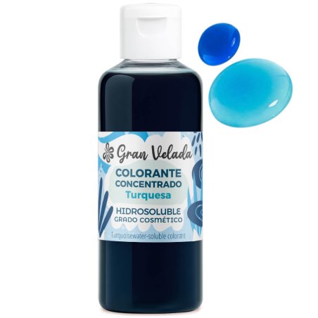 Tinte turquesa para sales de baño
