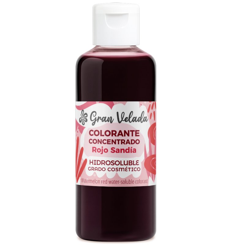 Tinte rojo sandía para bombas de baño
