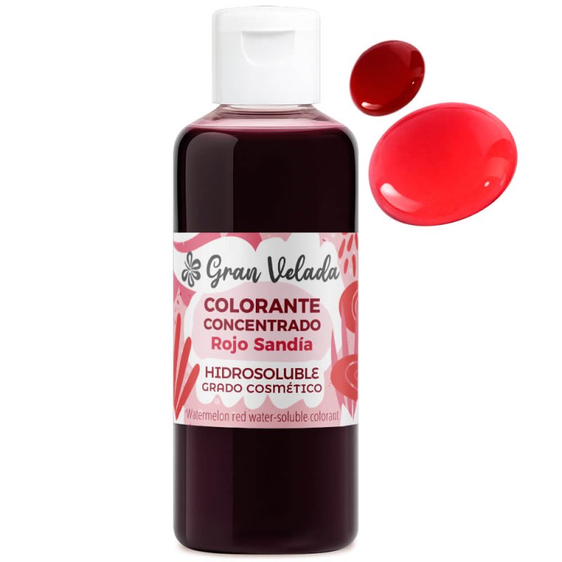Tinte rojo sandía para bombas de baño