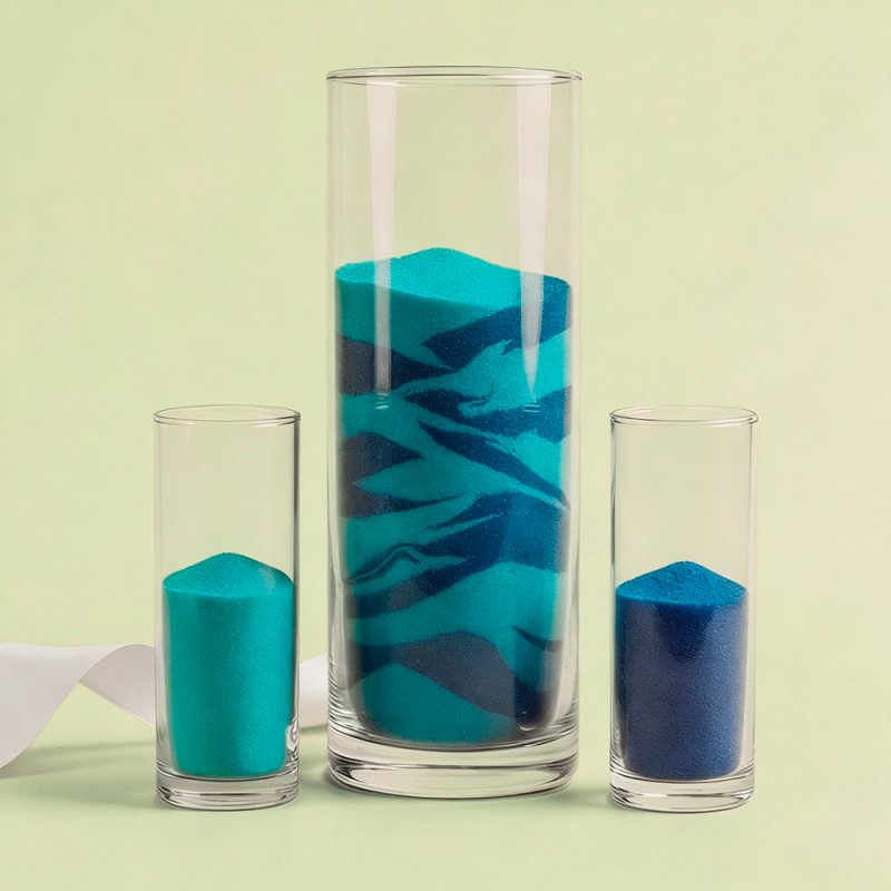 Arena de grano fino azul caribe 5