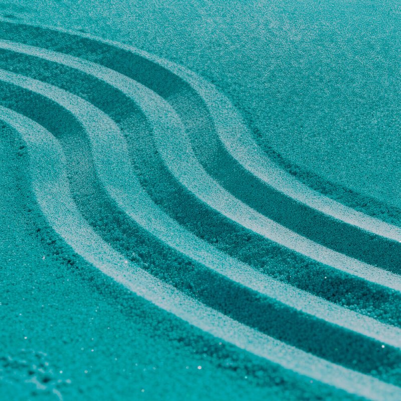 Arena decorativa azul caribe