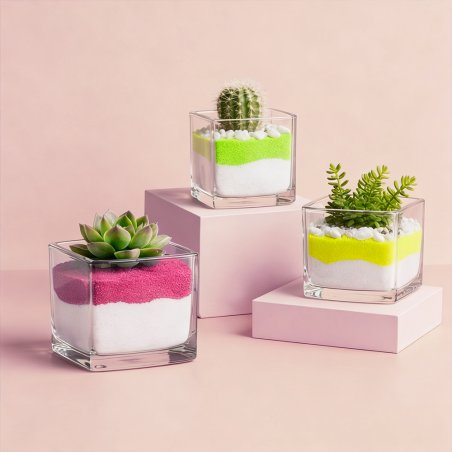 Arena de grano fino rosa neon 6