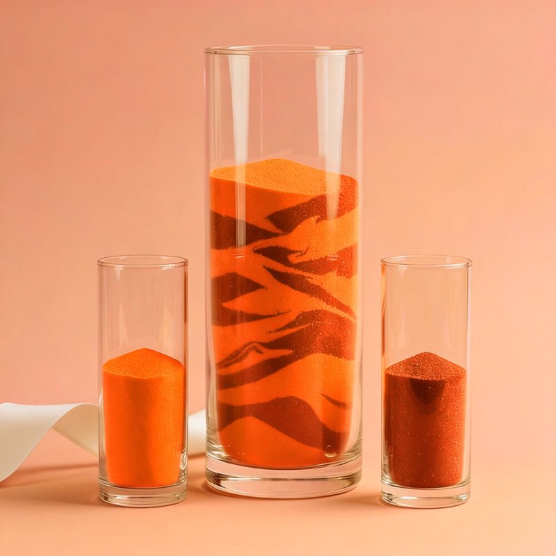 Arena de grano fino naranja neon 5