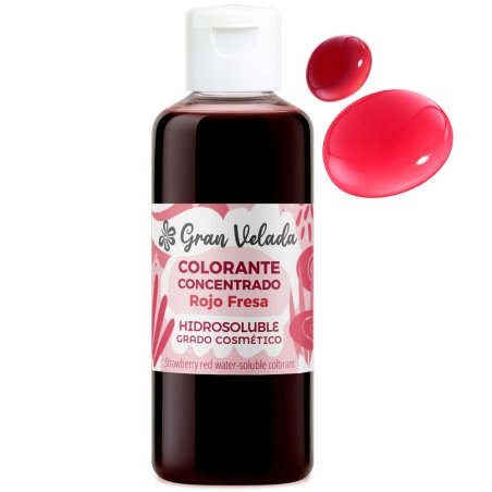 Tinte rojo fresa para bombas de baño