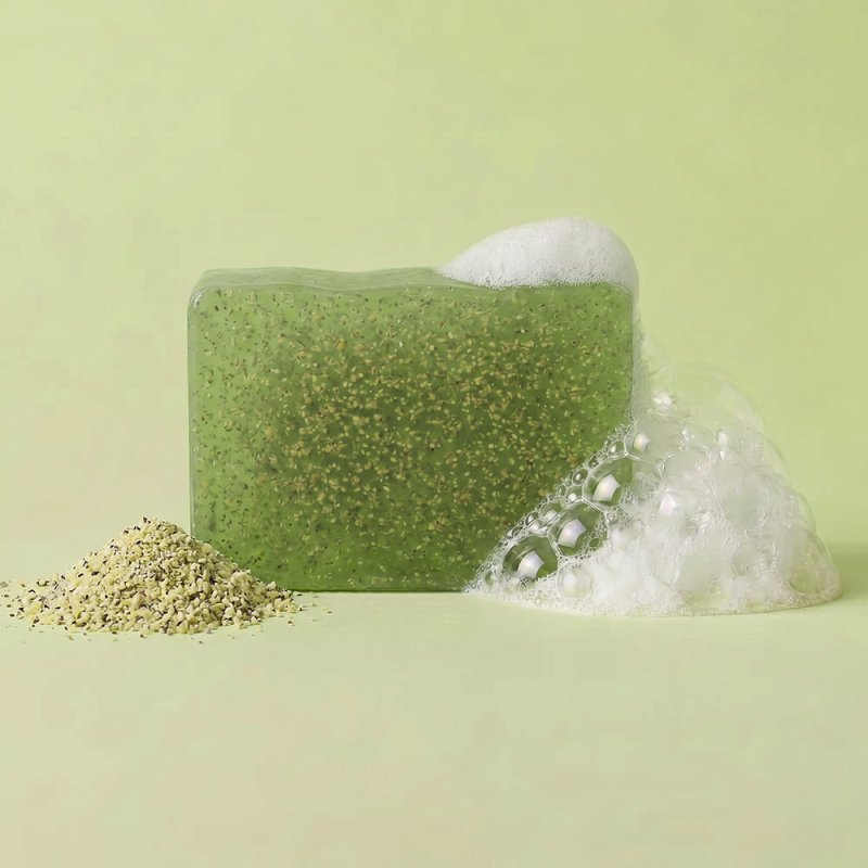 Particulas exfoliantes de soja verde para jabon