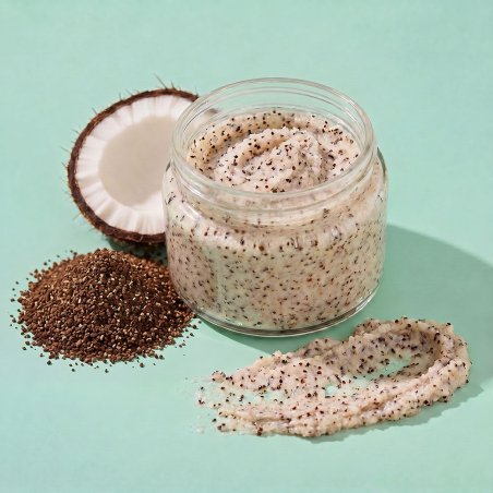 Particulas exfoliantes de cascara de coco