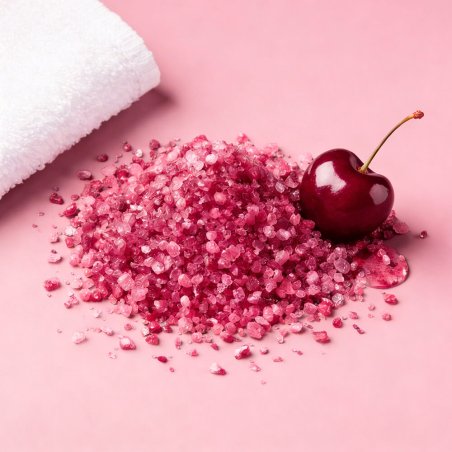 Tinte rojo cereza para sales de baño 4