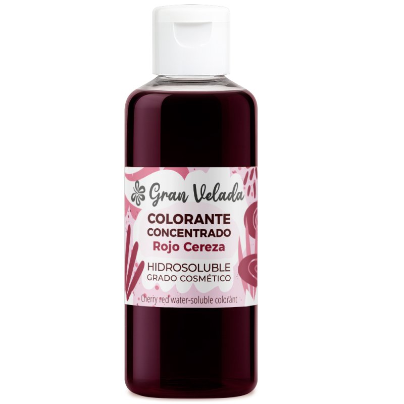 Tinte rojo cereza para sales de baño 2