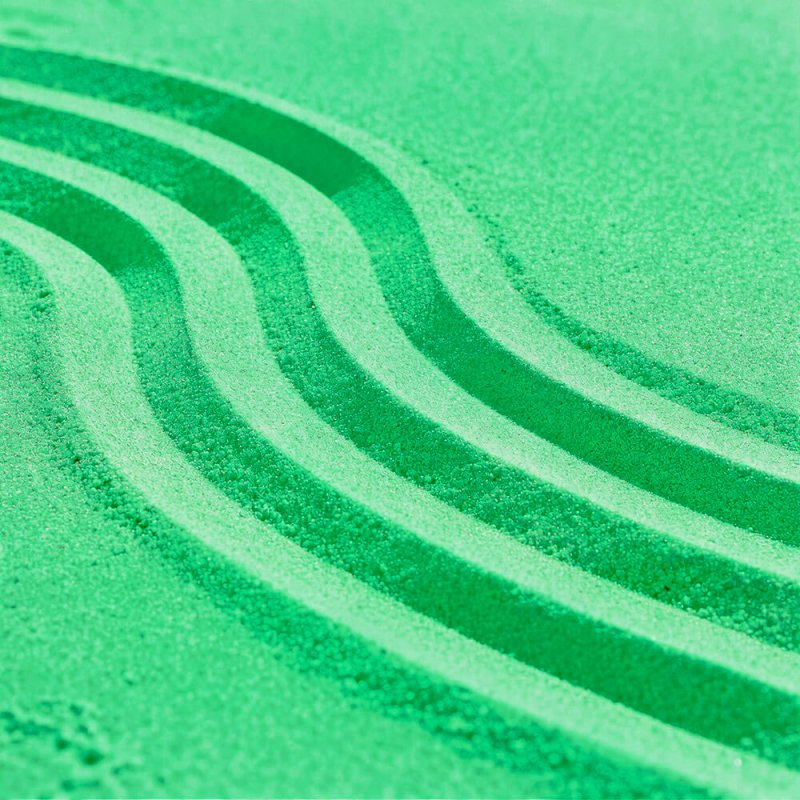 Arena decorativa verde oscuro neón