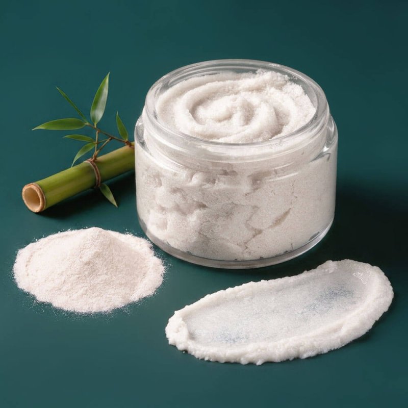200 micras Partículas exfoliantes de bambú