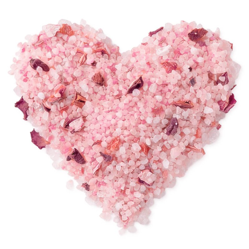 Sales aromáticas de rosas con pétalos naturales