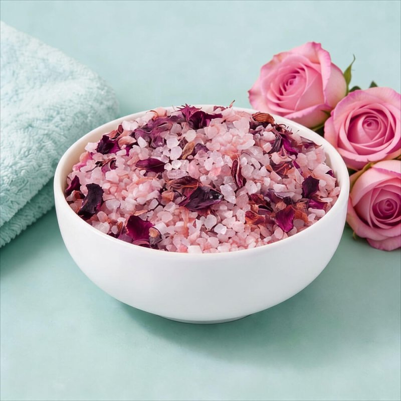 Sales aromáticascon pétalos naturales de rosas