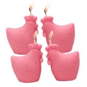 Molde 4 gallinas de Pascua para velas