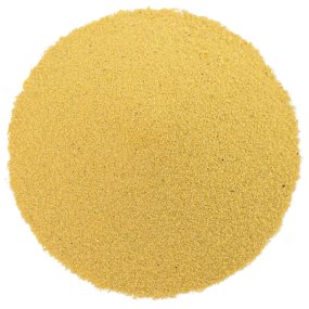 Areia fina de cor amarelo ovo