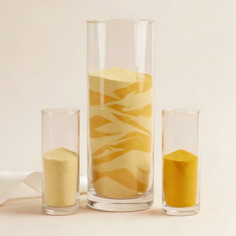 Arena de grano fino amarillo huevo