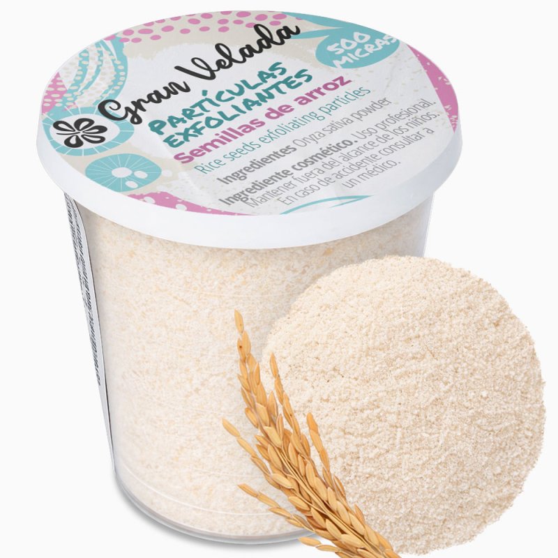 Partículas exfoliantes de arroz 500 micras