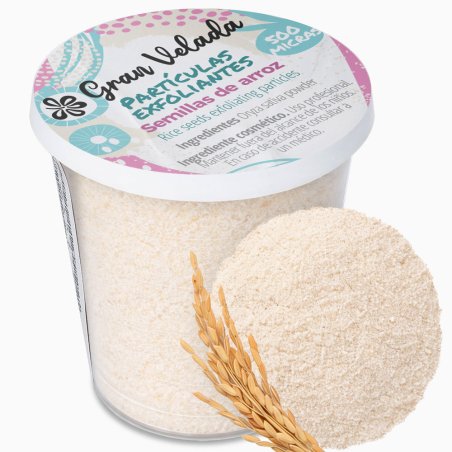 Partículas exfoliantes de arroz 500 micras