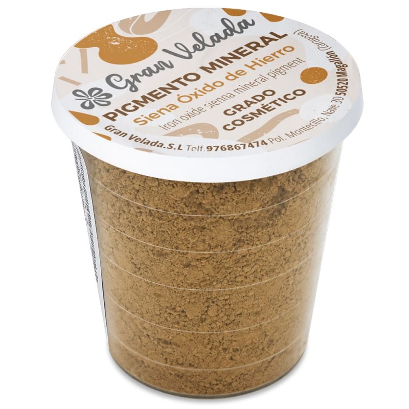 Pigmento mineral siena oxido de hierro cosmetico