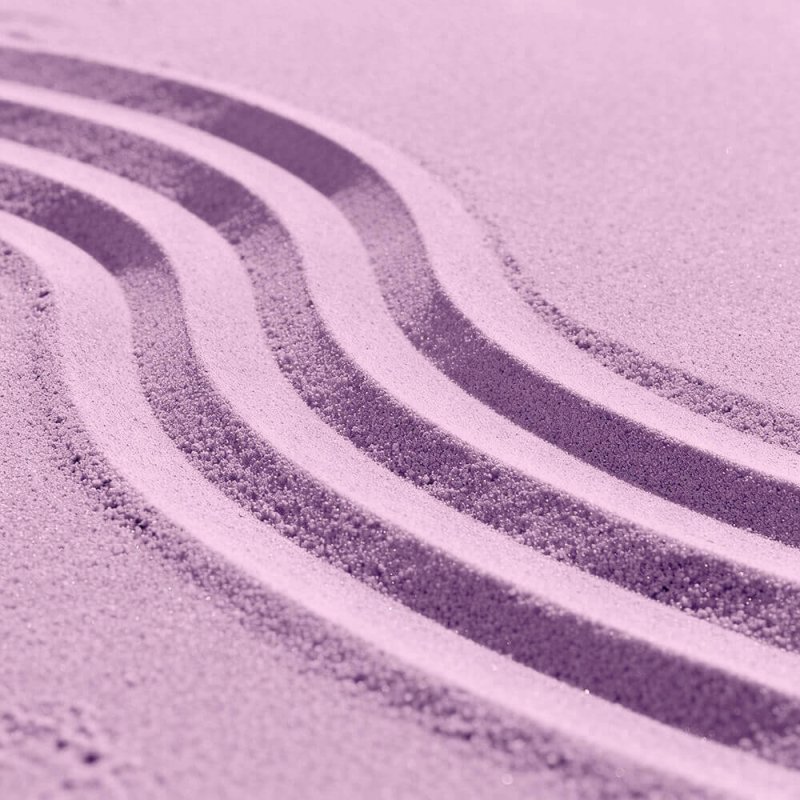 Arena decorativa rosa lavanda