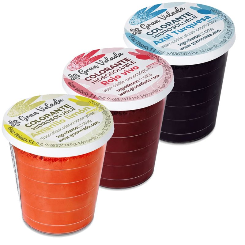 Colorantes hidrosolubles polvo pack ahorro colores