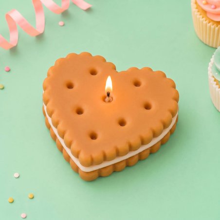 molde corazon vela galleta rellena