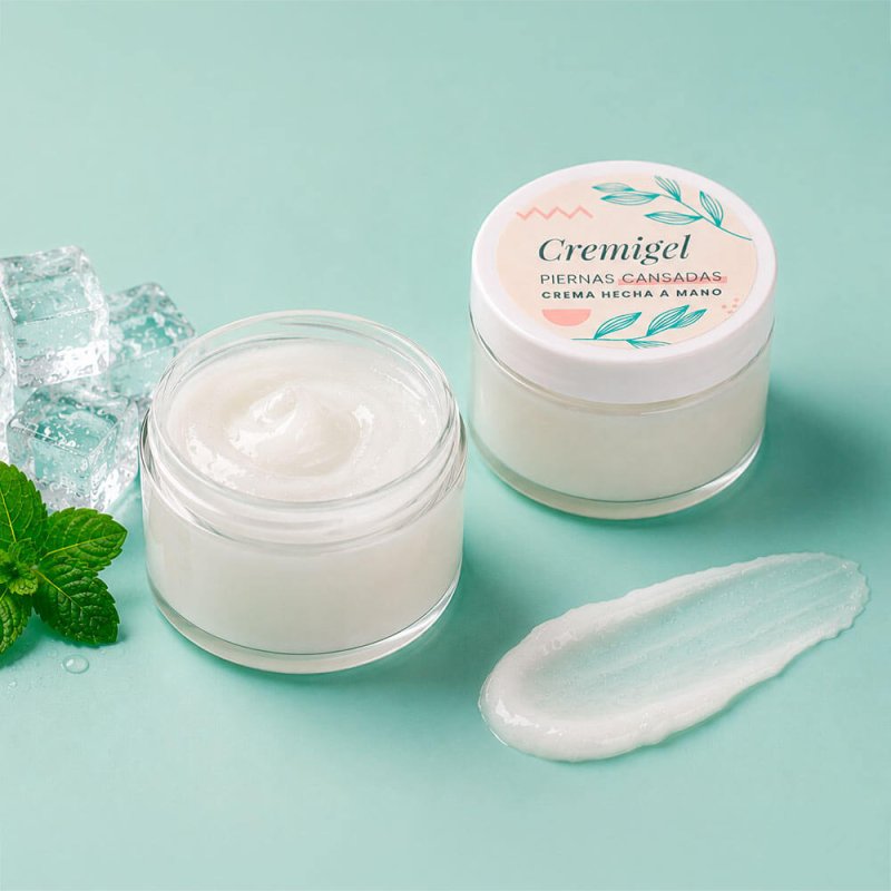 Kit como hacer cremigel piernas cansadas. Materiales e instrucciones
