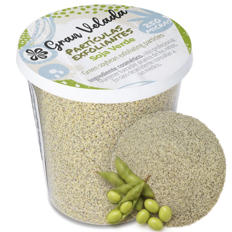 Particulas exfoliantes de soja verde 250 micras