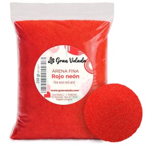 Areia fina vermelho néon