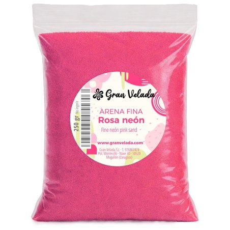 Arena decorativa rosa neon 3