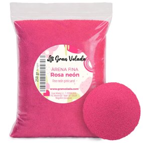 Arena fina rosa neon