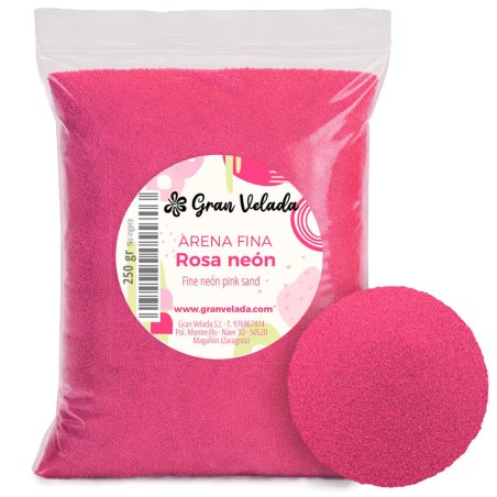 Arena decorativa rosa neon
