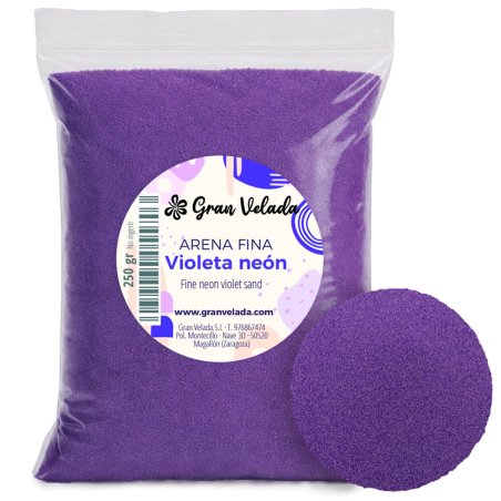 Envase arena fina violeta neon