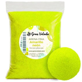 Areia fina amarelo néon