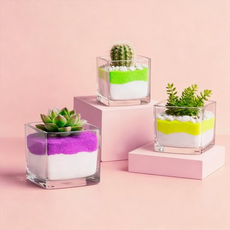 Arena decorativa malva neon
