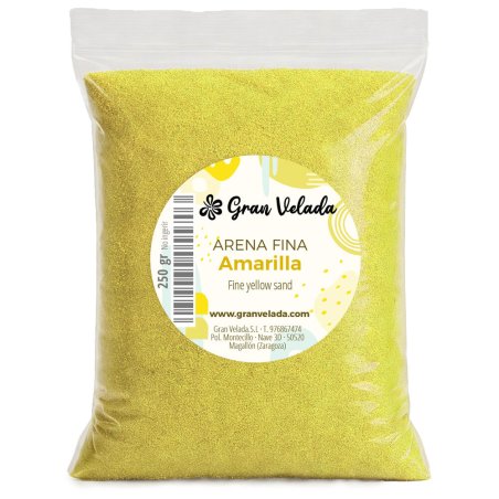 Envase arena fina amarilla