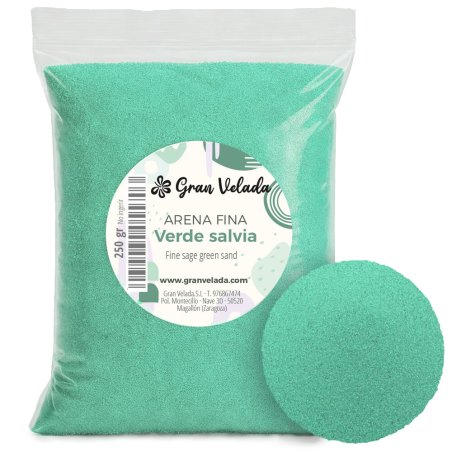 Envase arena fina verde salvia