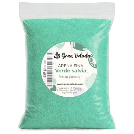 Envase arena fina verde salvia
