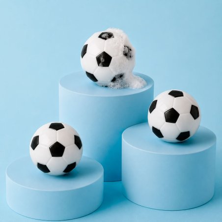 Molde balon de futbol para velas