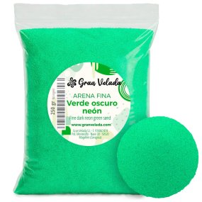 Areia fina verde escuro néon