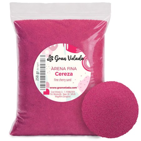 Envase de arena fina cereza
