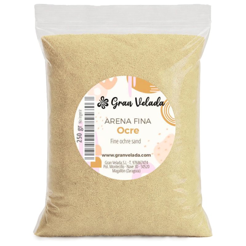 Envase arena fina ocre