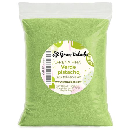 Envase arena fina verde pistacho