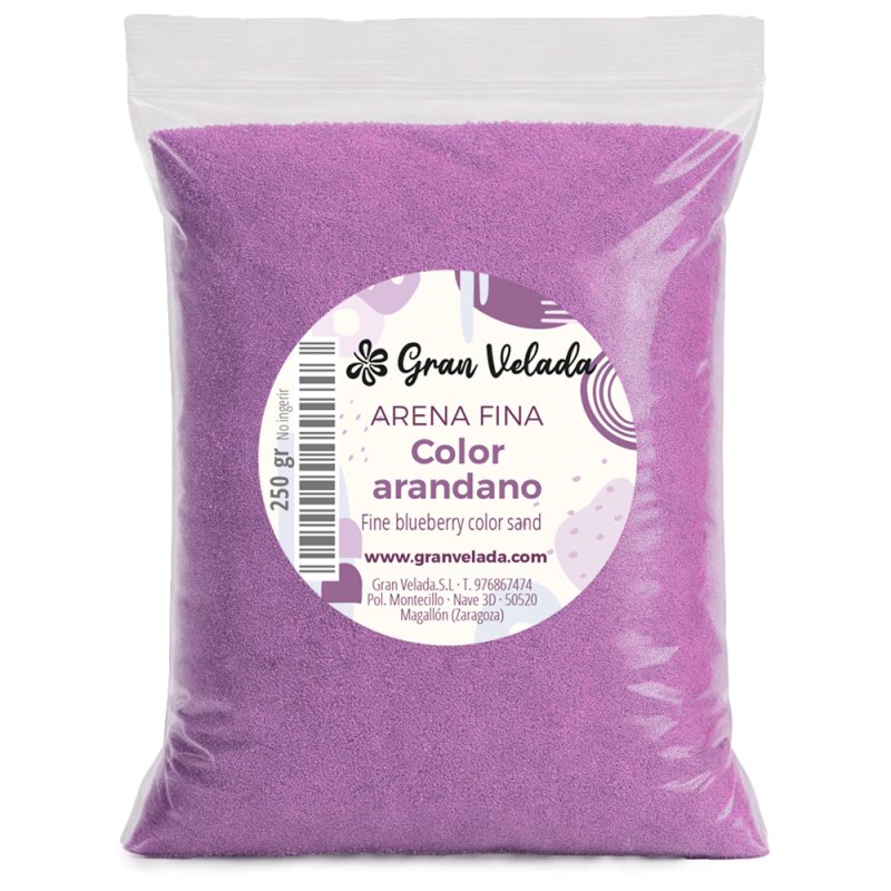 Envase de arena fina arandano