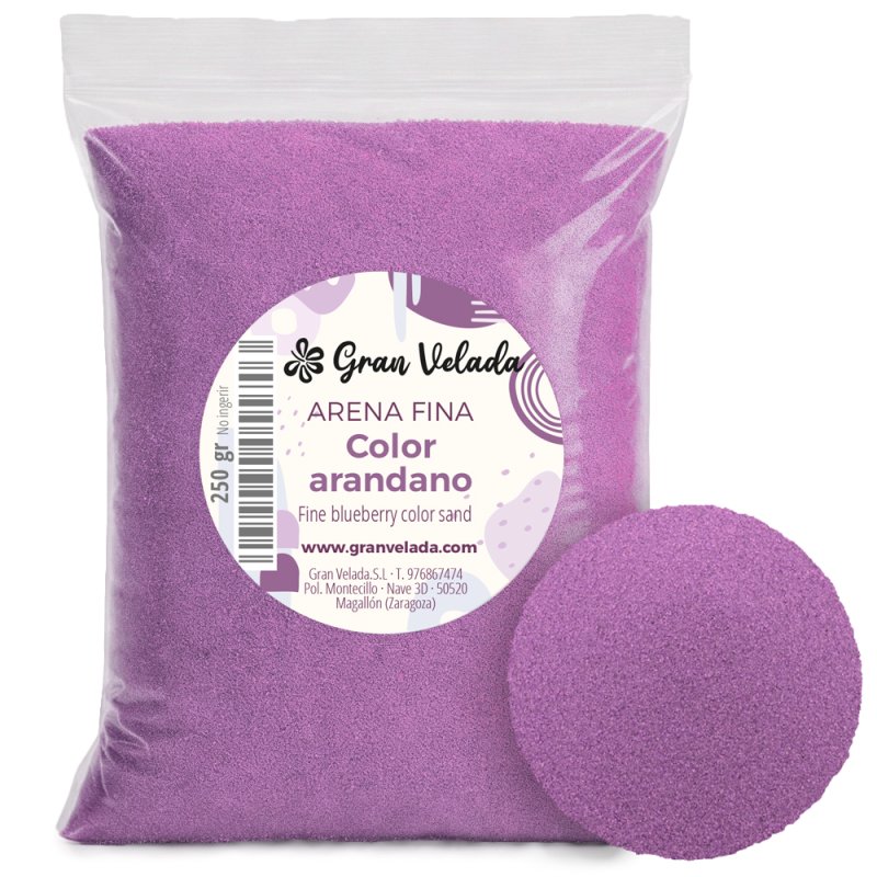 Envase de arena fina arandano