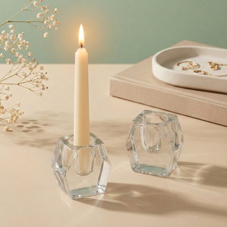 Portavelas de cristal tull