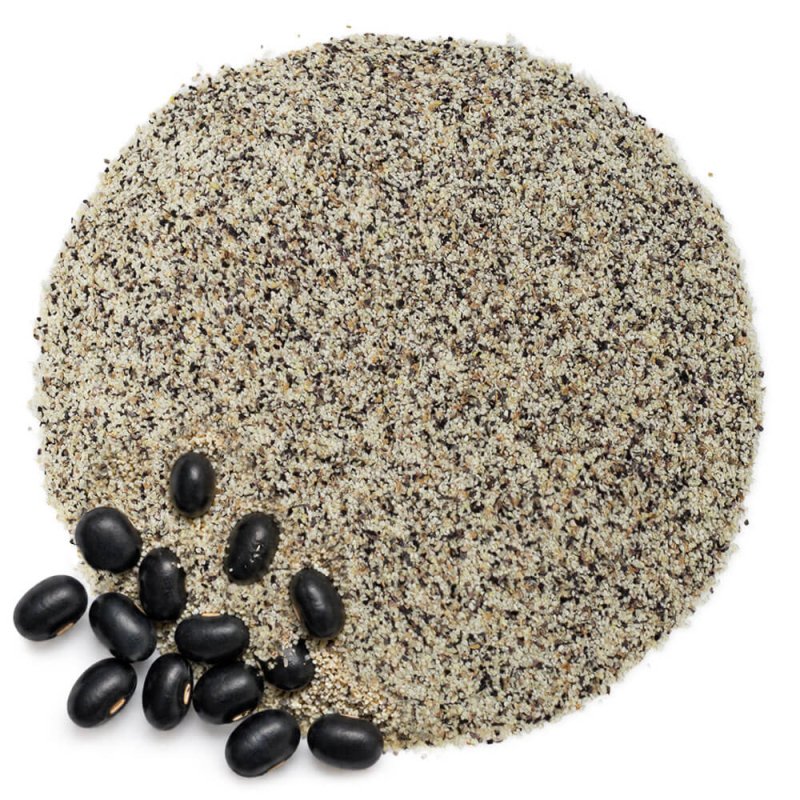 Particulas exfoliantes de frijol negro