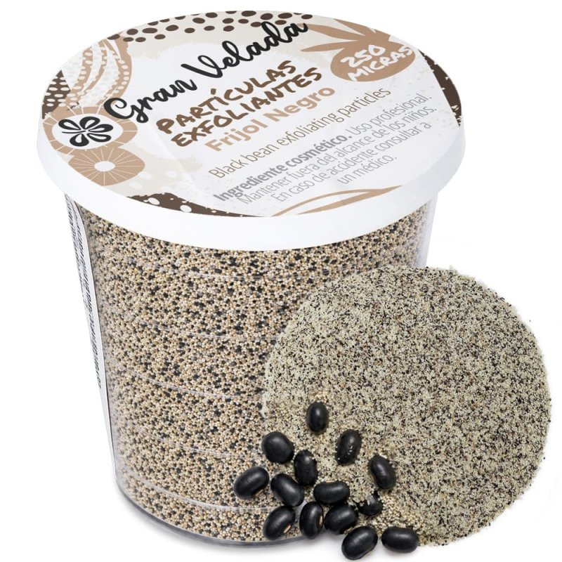 Particulas exfoliantes de frijol negro 250 micras