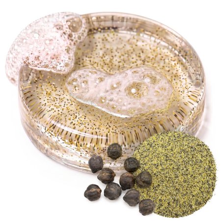 particulas para hacer exfoliantes de garbanzo negro