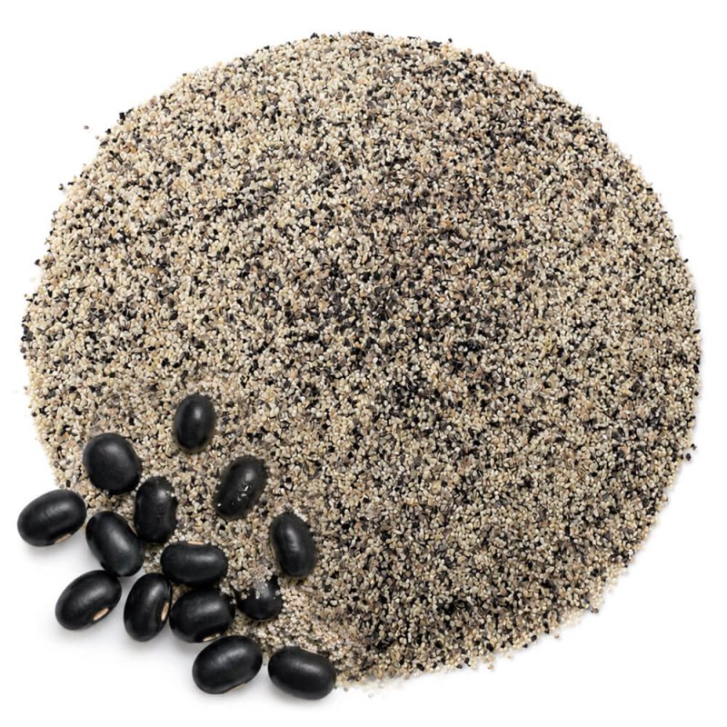Particulas de 500 micras exfoliantes de frijol negro