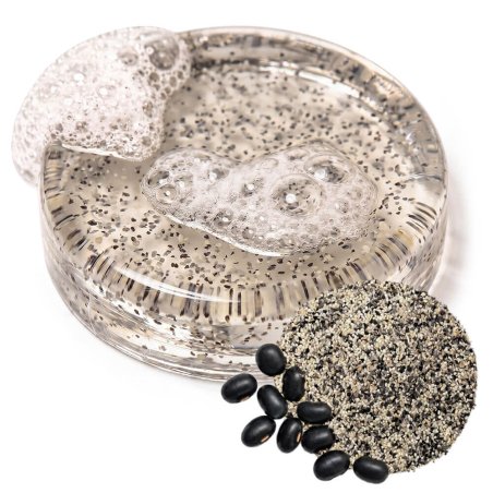 hacer exfoliante de 500 micras  de frijol negro